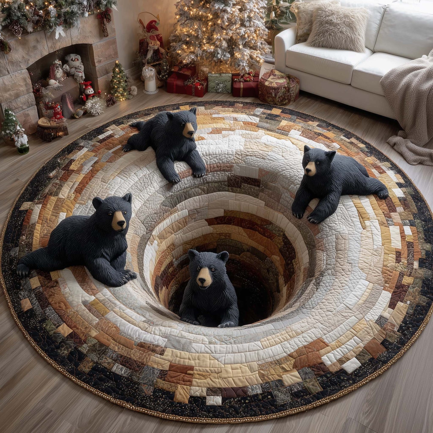 Mystic Bear Quilted Round Mat GFTOTP13450