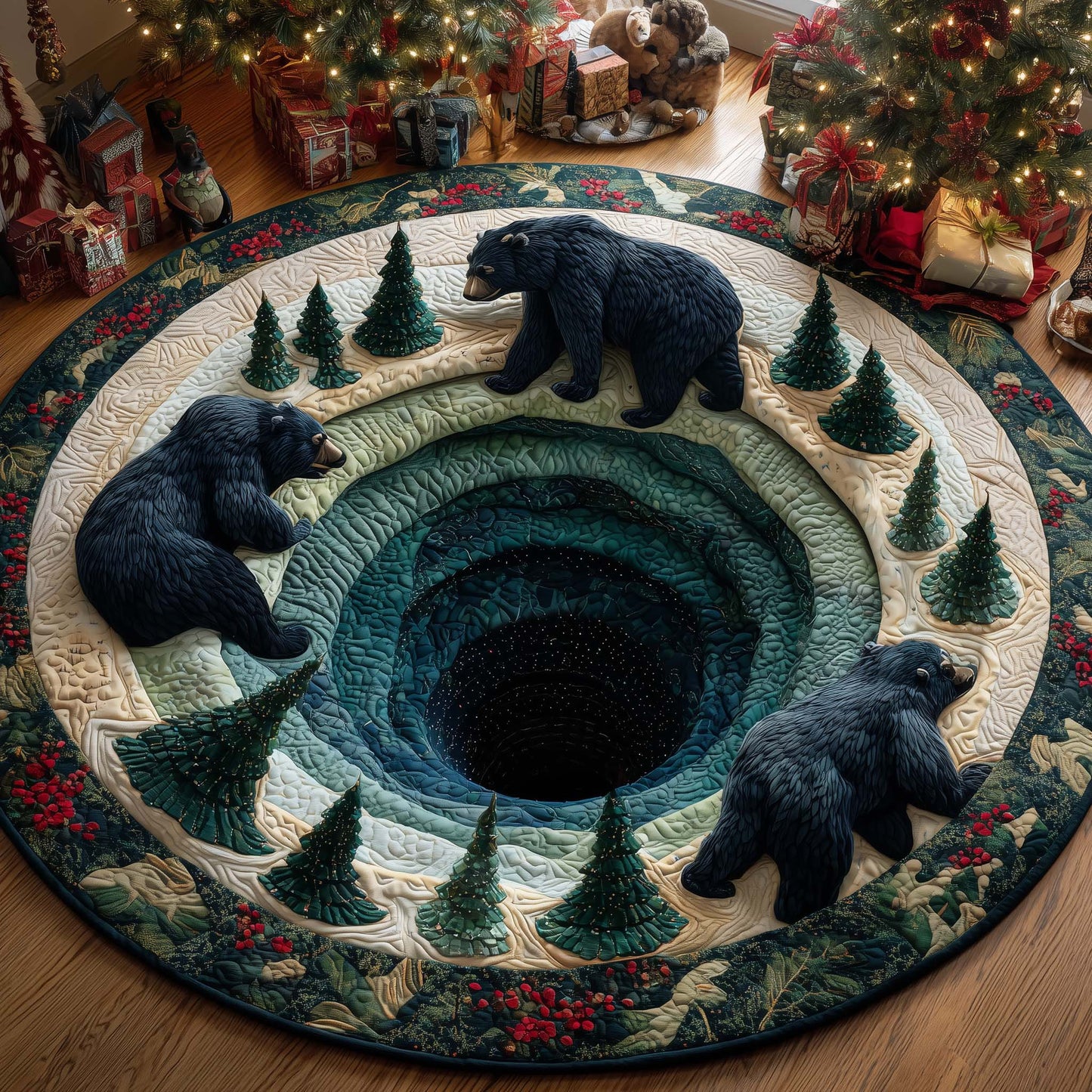 Mystic Bear Quilted Round Mat GFTOTP13455