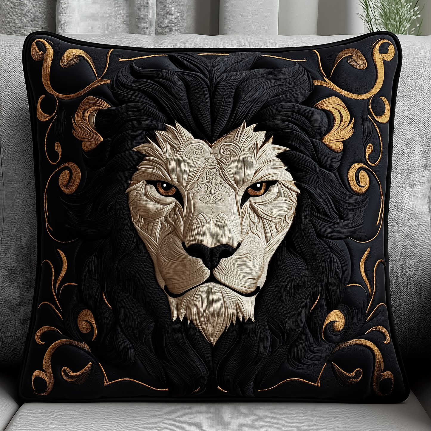 Majestic Lion Quilted Pillow Case GFTOTP1347