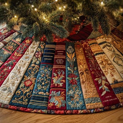 Book Nook Quilted Tree Skirt GFTOTP13481