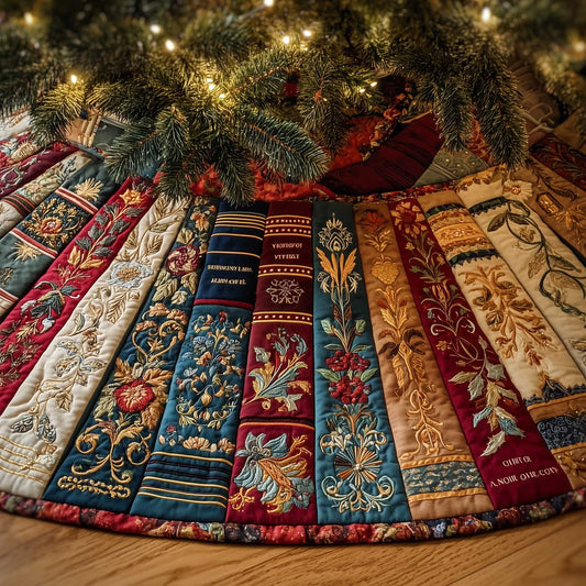 Book Nook Quilted Tree Skirt GFTOTP13481
