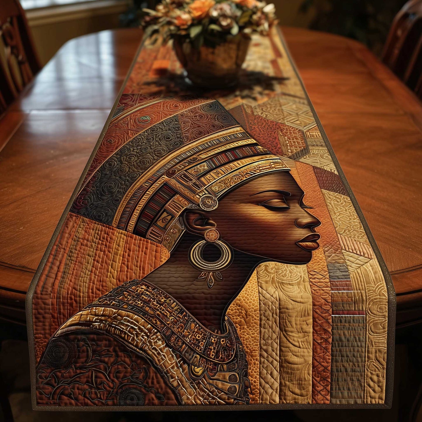 Golden Queens Quilted Table Runner GFTOTP13494