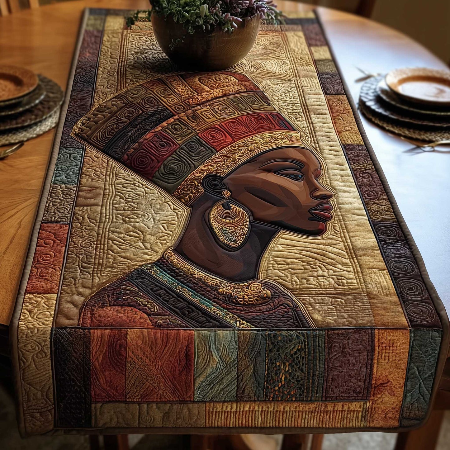 Golden Queens Quilted Table Runner GFTOTP13495