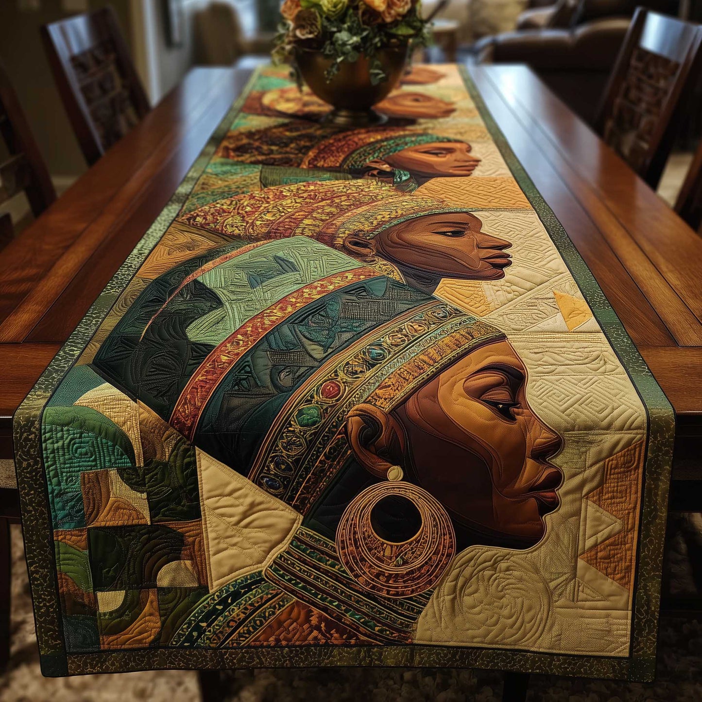 Golden Queens Quilted Table Runner GFTOTP13497