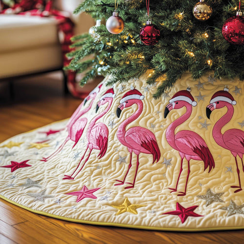 Jolly Flamingo Quilted Tree Skirt GFTOTP13513