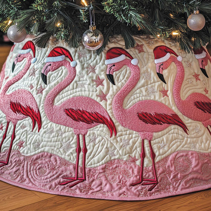 Jolly Flamingo Quilted Tree Skirt GFTOTP13515