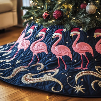 Jolly Flamingo Quilted Tree Skirt GFTOTP13516