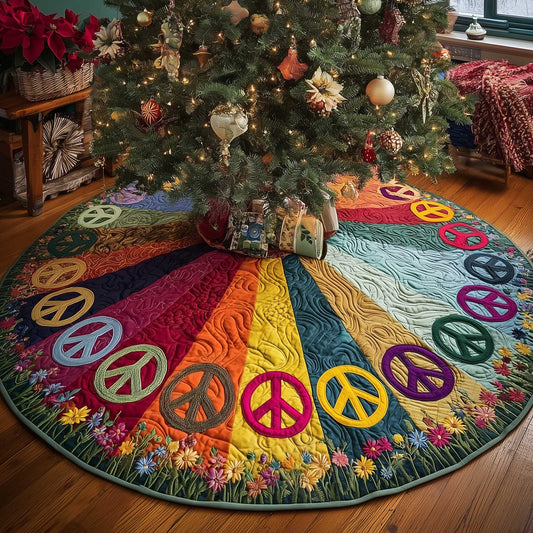 Groovy Holiday Quilted Tree Skirt GFTOTP13589