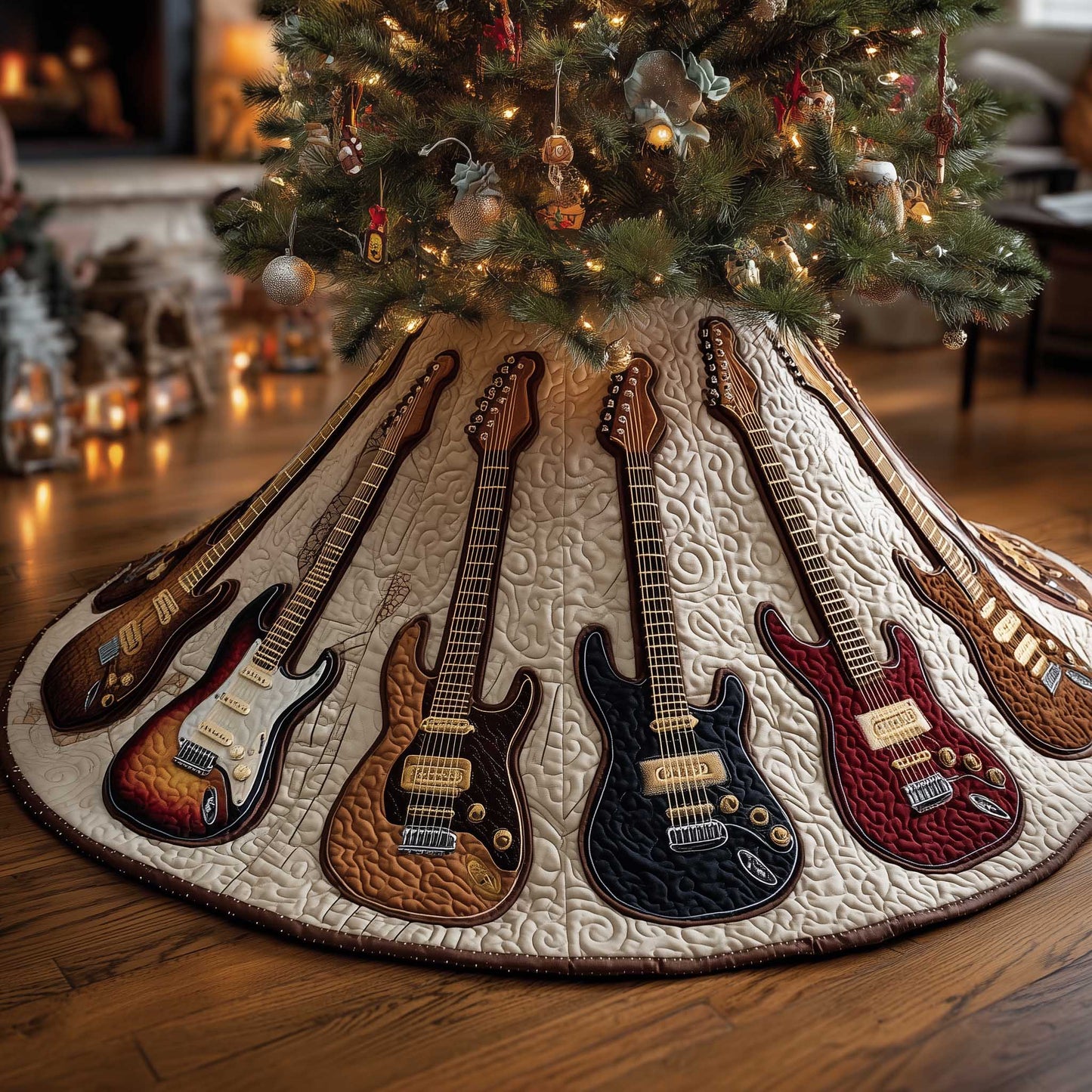 Heavy Metal Quilted Tree Skirt GFTOTP13594