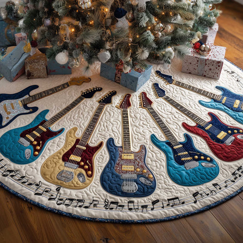 Rock 'n' Roll Quilted Tree Skirt GFTOTP13599