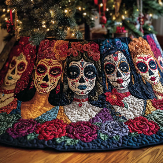 Calavera Garden Quilted Tree Skirt GFTOTP13605
