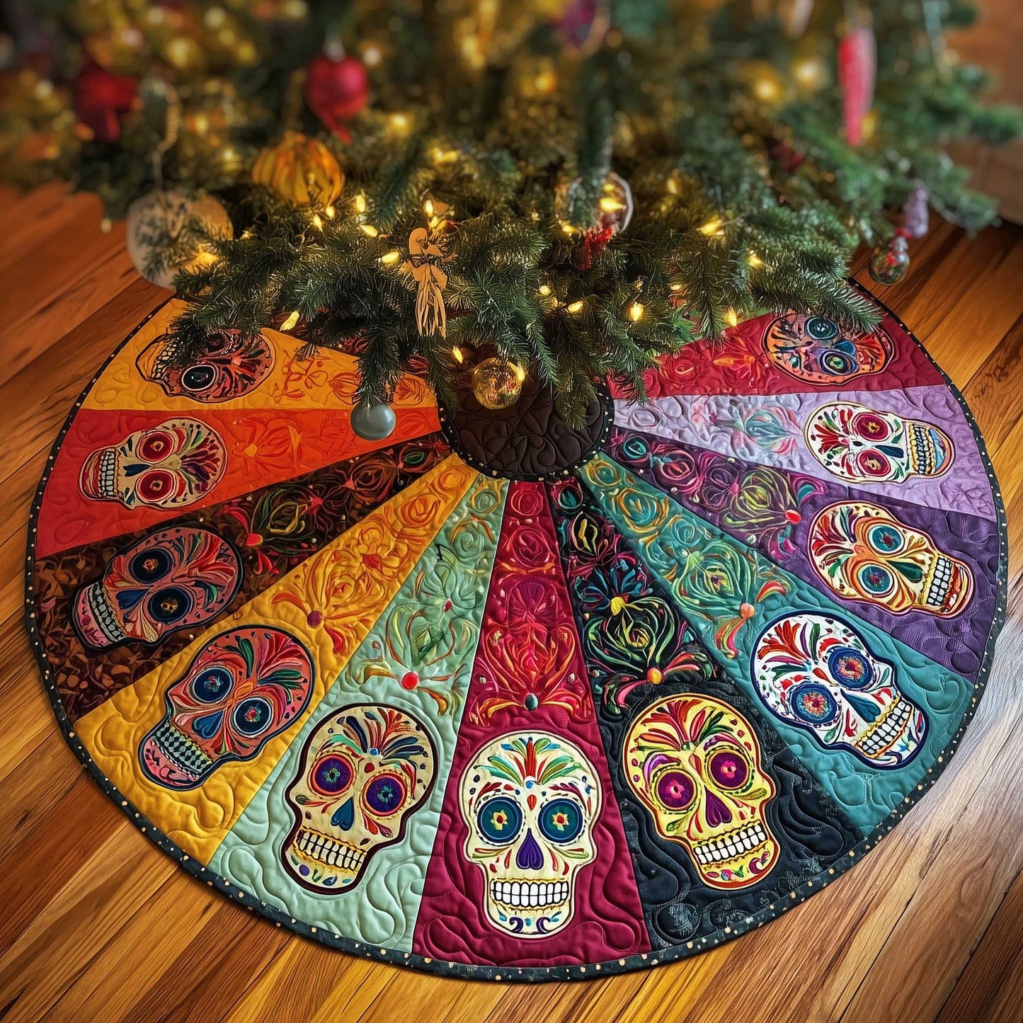 Día de Muertos Quilted Tree Skirt GFTOTP13607