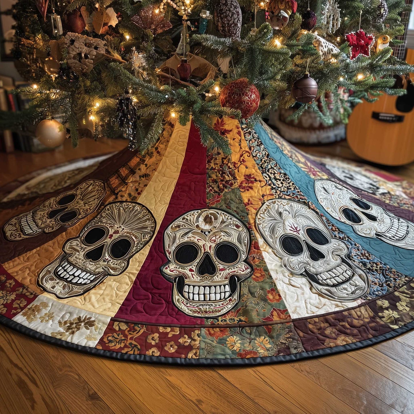 Mystic Skull Quilted Tree Skirt GFTOTP13609