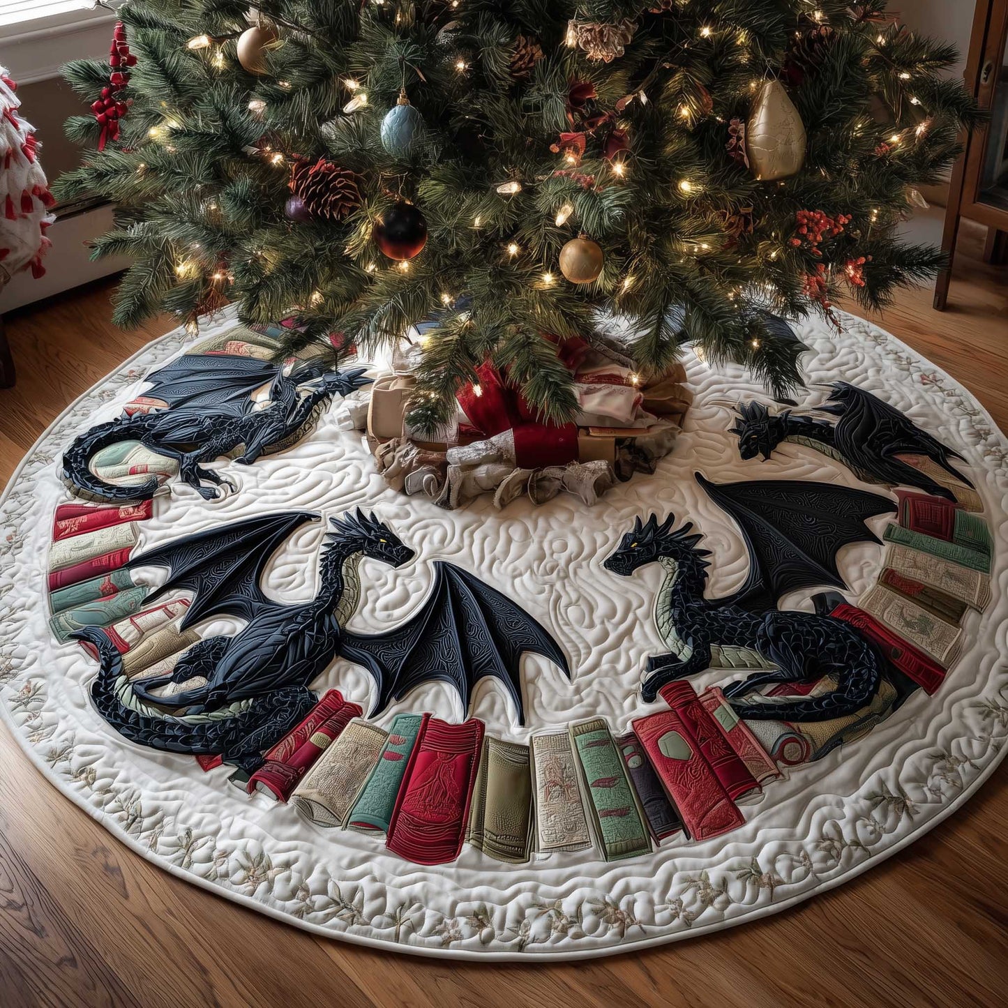 Mythical Guardian Quilted Tree Skirt GFTOTP13612