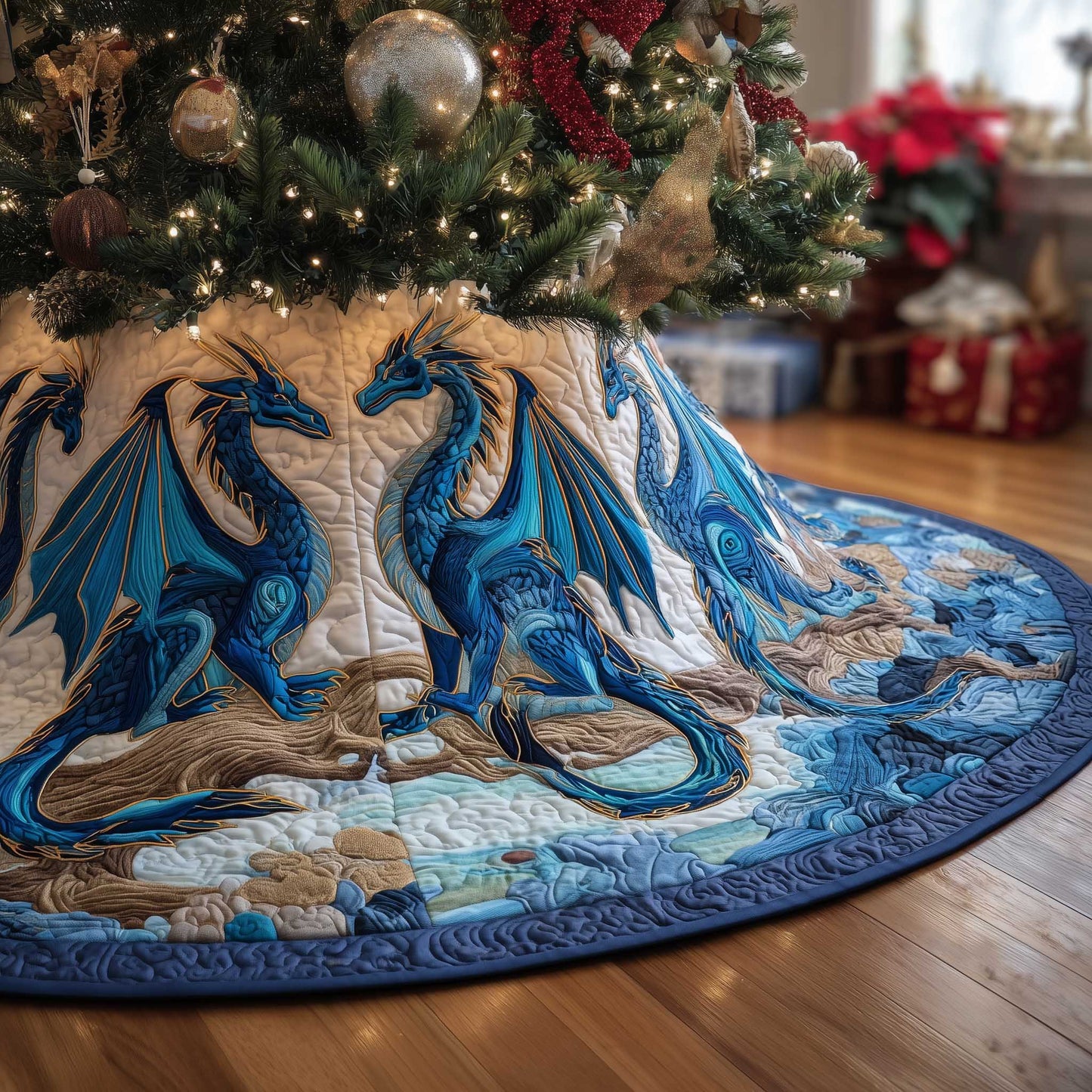 Mythical Guardian Quilted Tree Skirt GFTOTP13613
