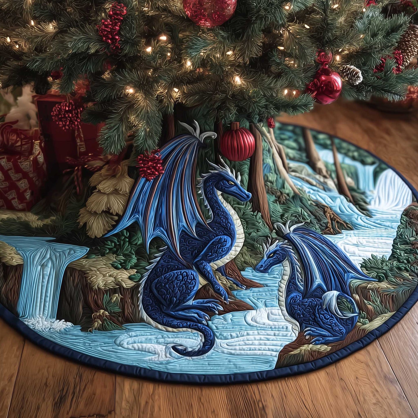Mythical Guardian Quilted Tree Skirt GFTOTP13614