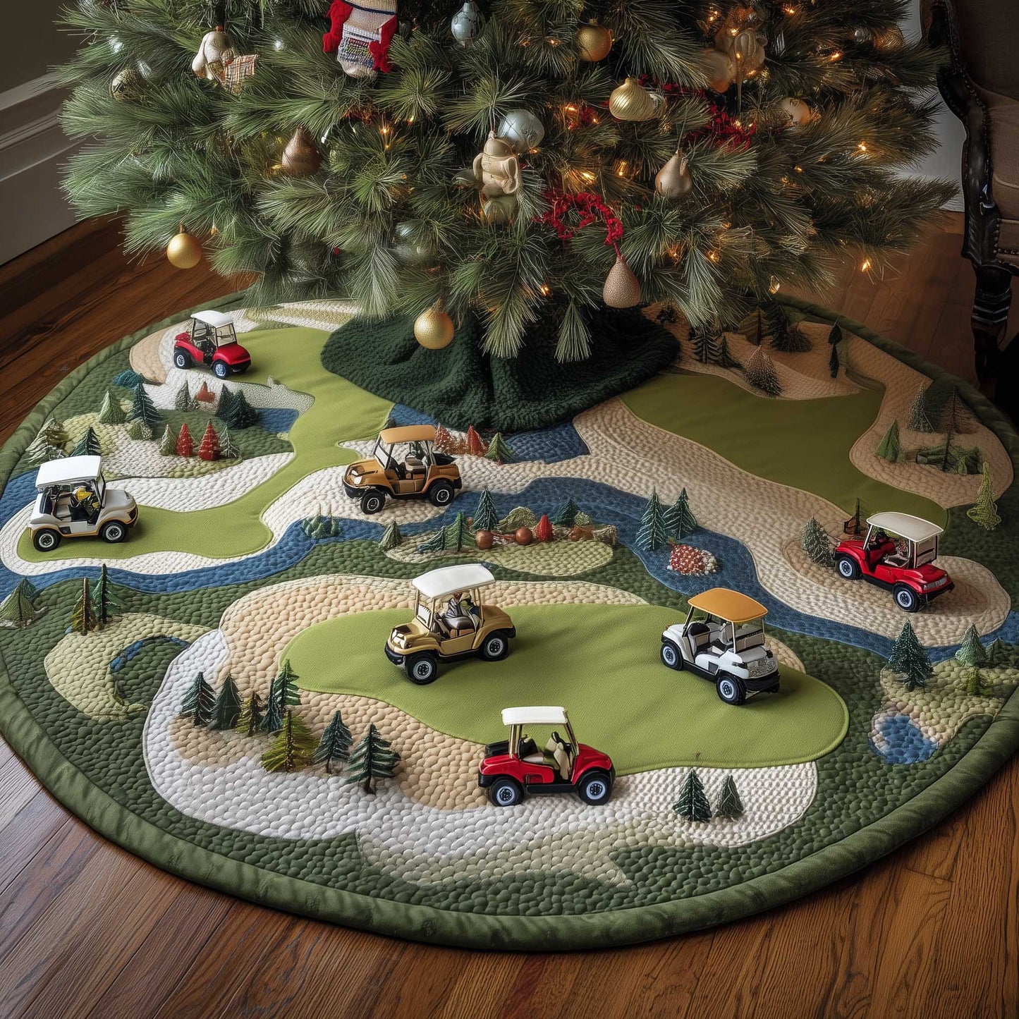 Greenside Quilted Tree Skirt GFTOTP13621