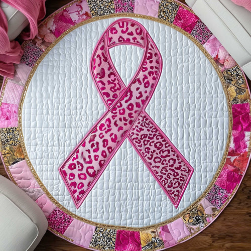 Breast Cancer Ribbon Quilted Round Mat GFTOTP13630