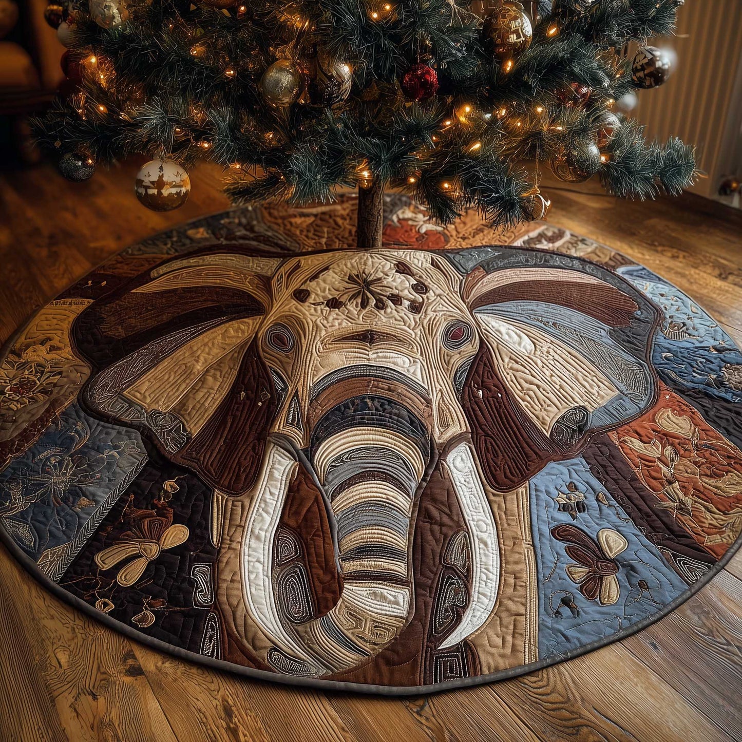 Safari Holiday Quilted Tree Skirt GFTOTP13653