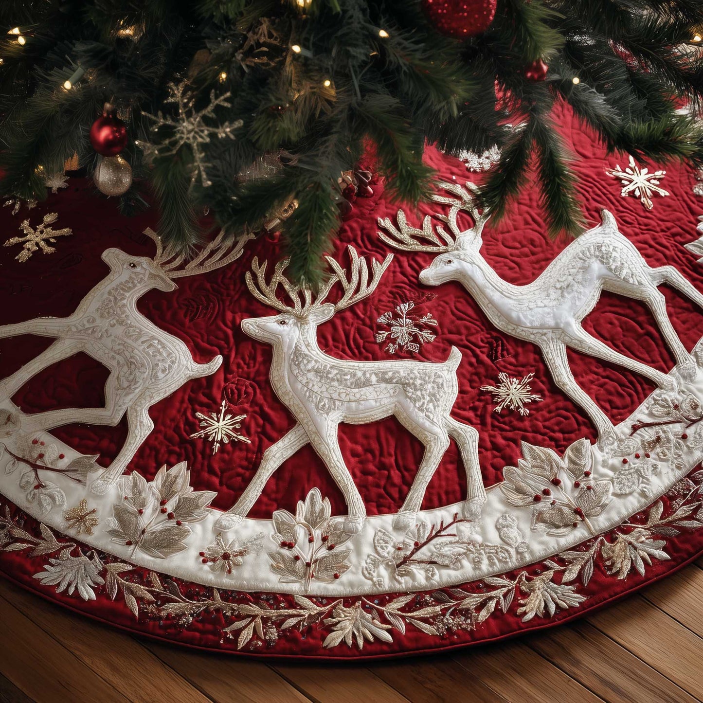 Woodland Grace Quilted Tree Skirt GFTOTP13678