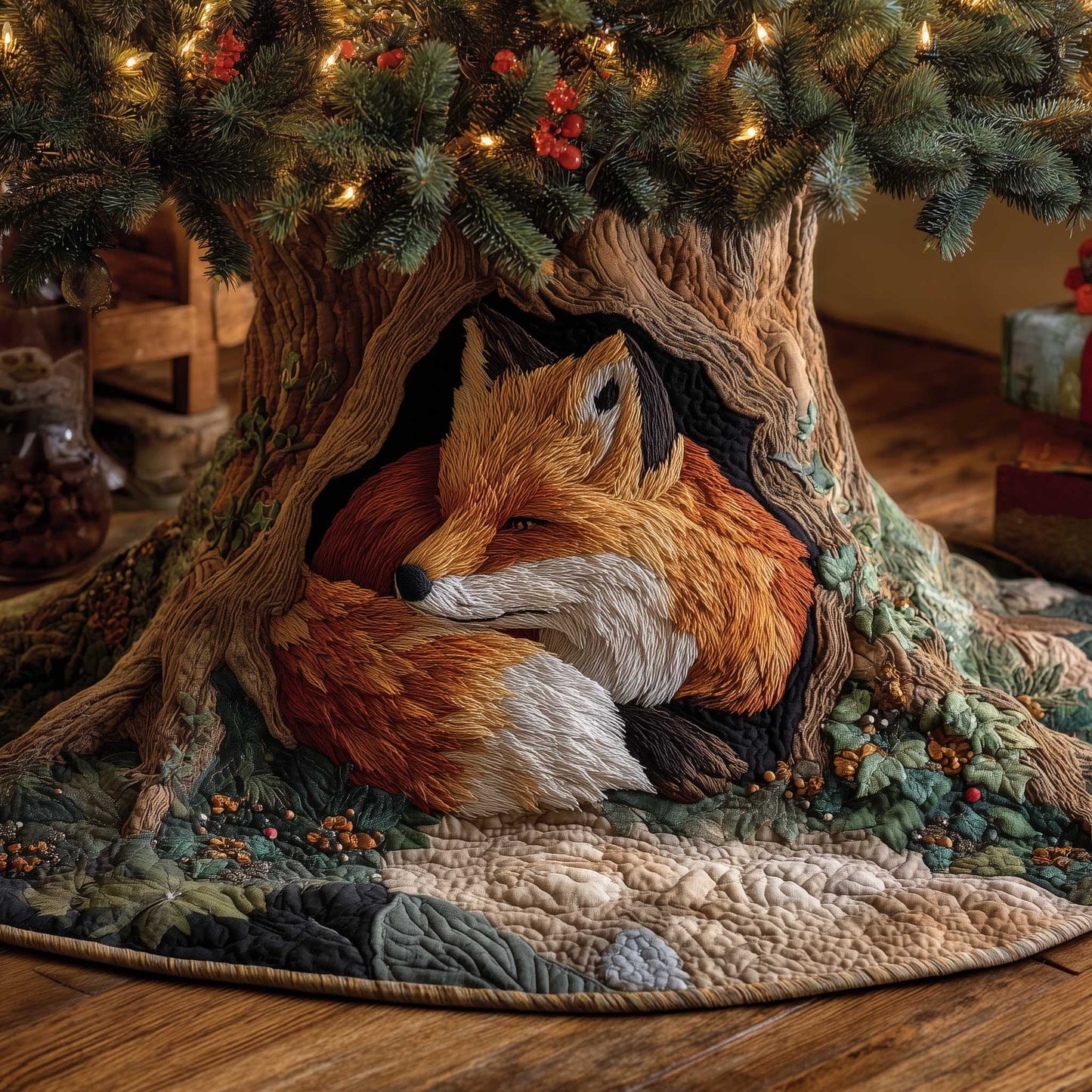 Woodland Charm Quilted Tree Skirt GFTOTP13701