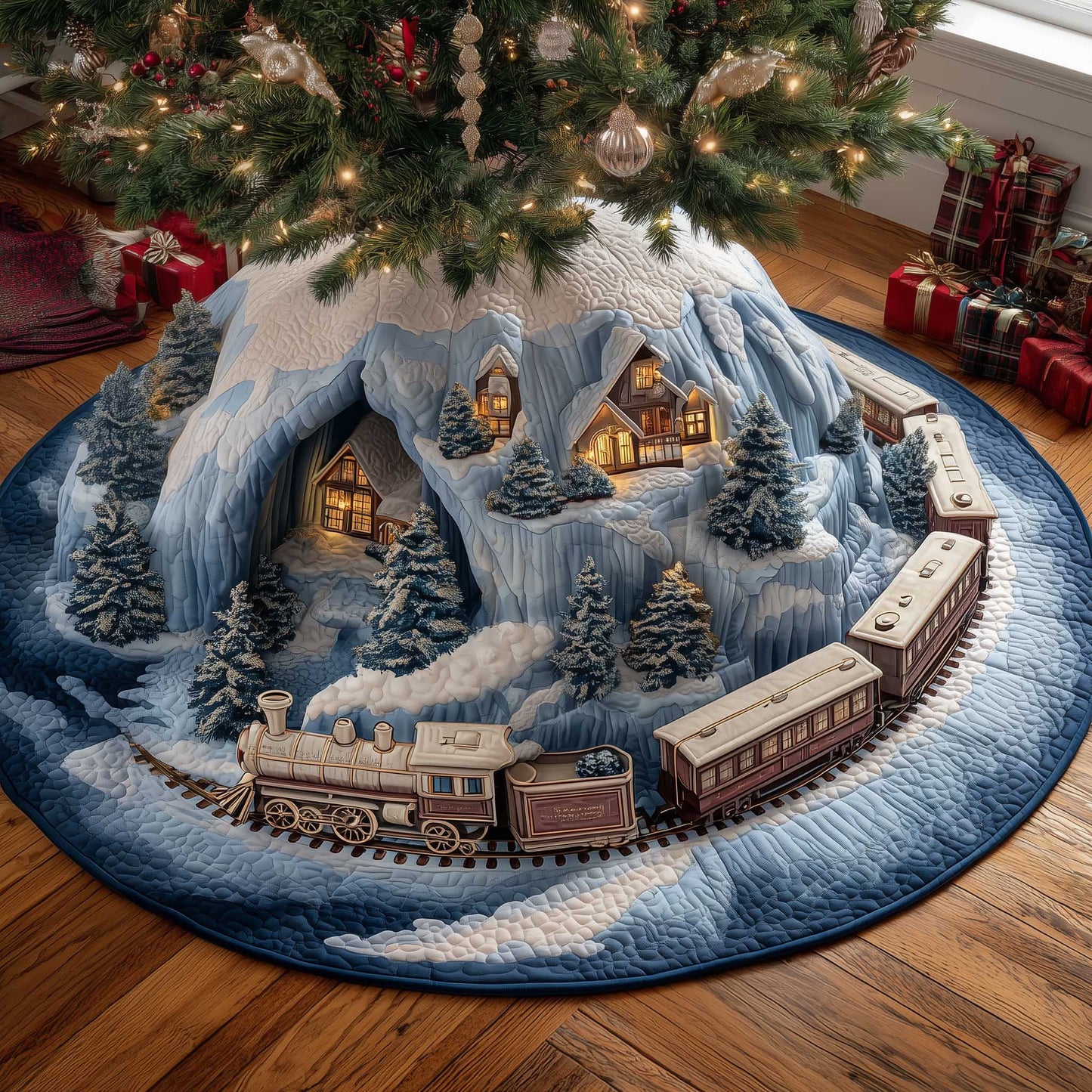 Holiday Express Quilted Tree Skirt GFTOTP13707