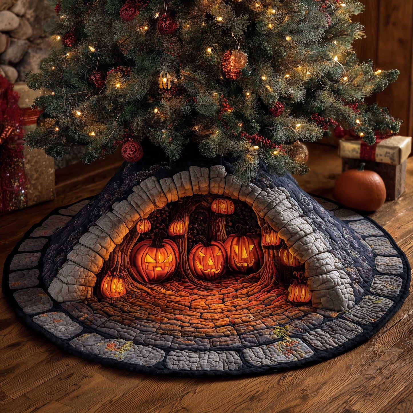Spooky Shadows Quilted Tree Skirt GFTOTP13732