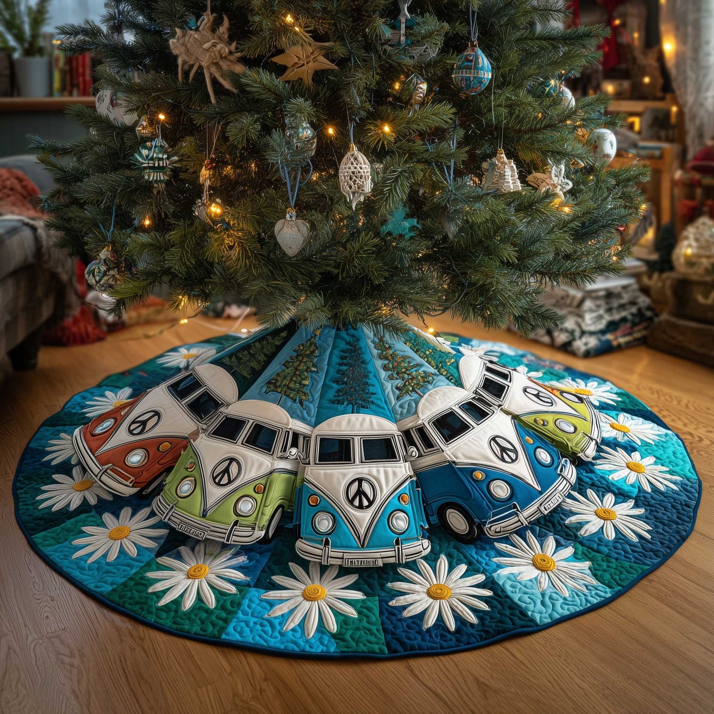 Hippie Holiday Quilted Tree Skirt GFTOTP13736