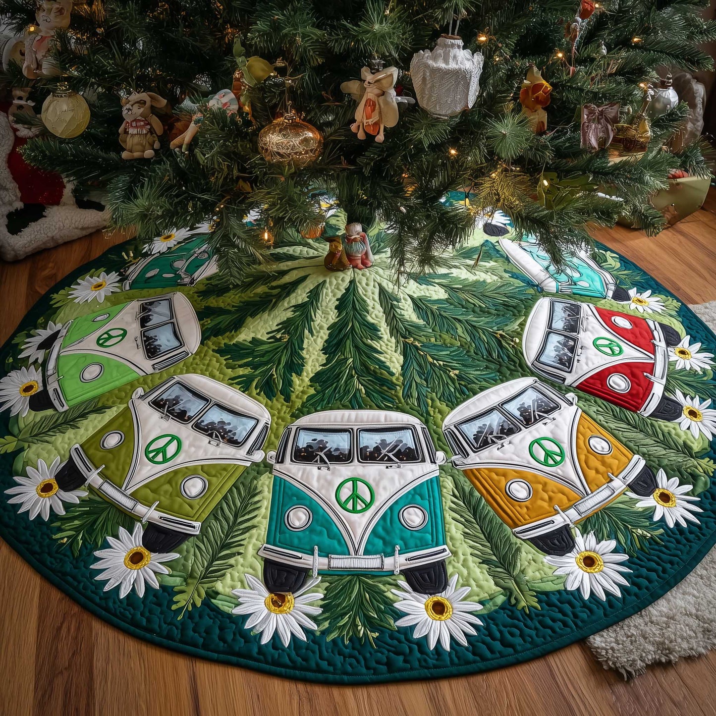 Hippie Holiday Quilted Tree Skirt GFTOTP13738