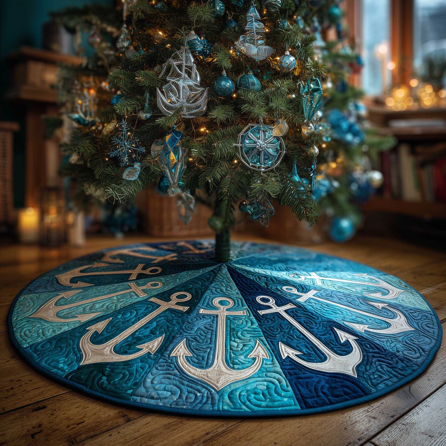 Nautical Anchor Quilted Tree Skirt GFTOTP13740