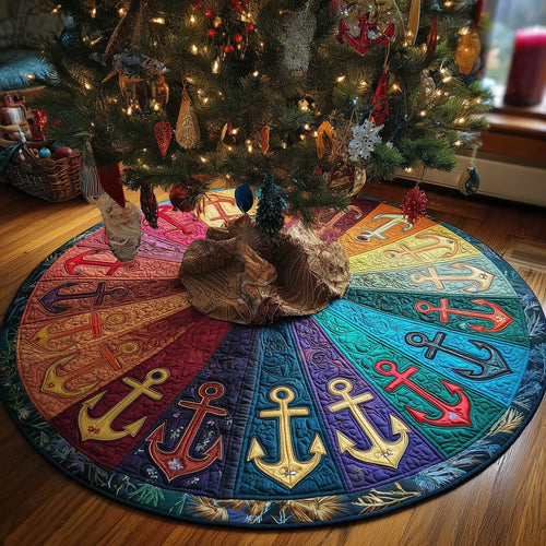 Nautical Anchor Quilted Tree Skirt GFTOTP13742
