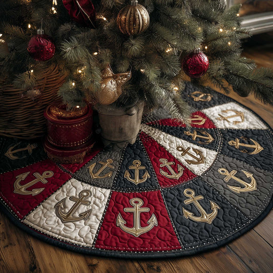 Nautical Anchor Quilted Tree Skirt GFTOTP13744