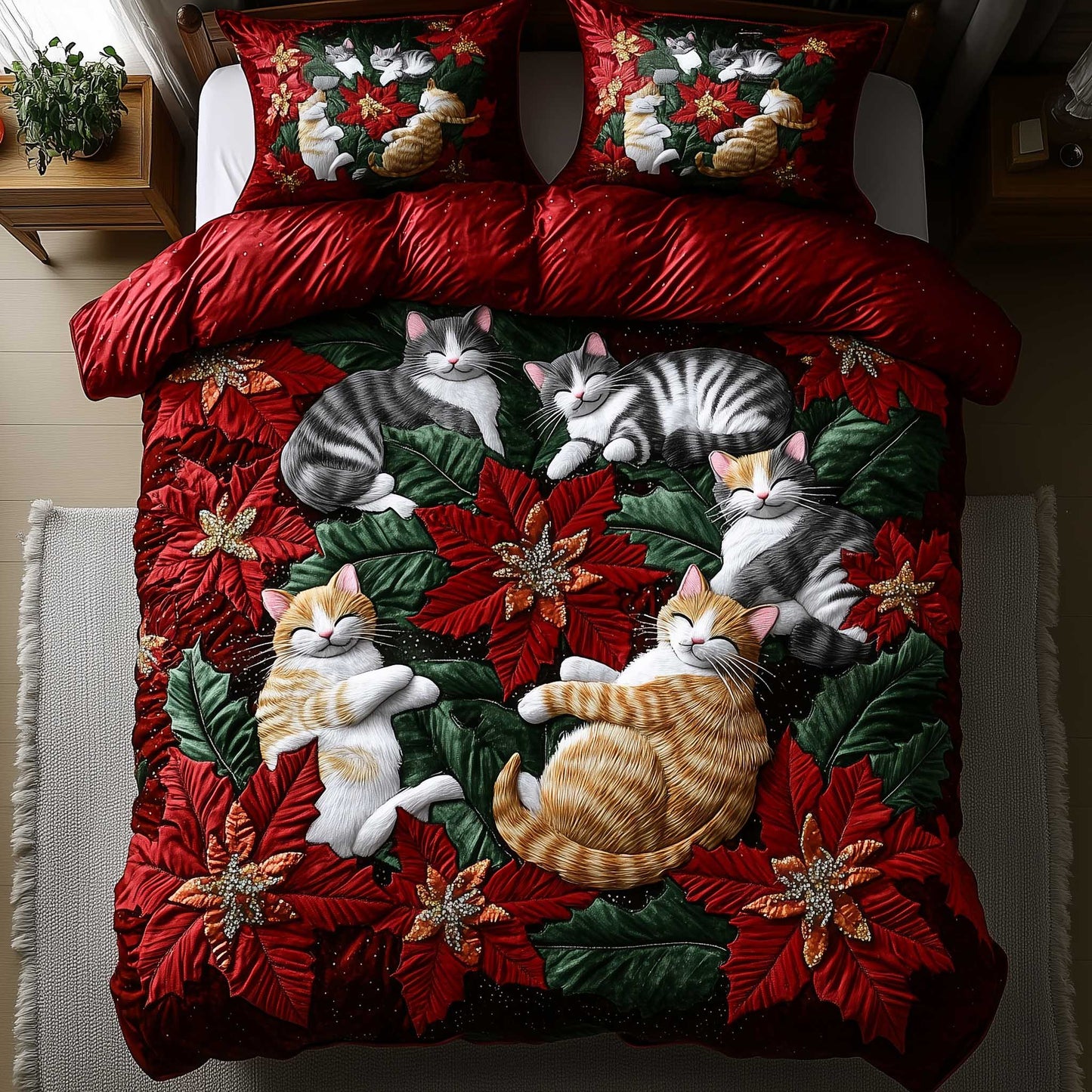 Yuletide Meow Duvet Cover Set GFTOTP13748