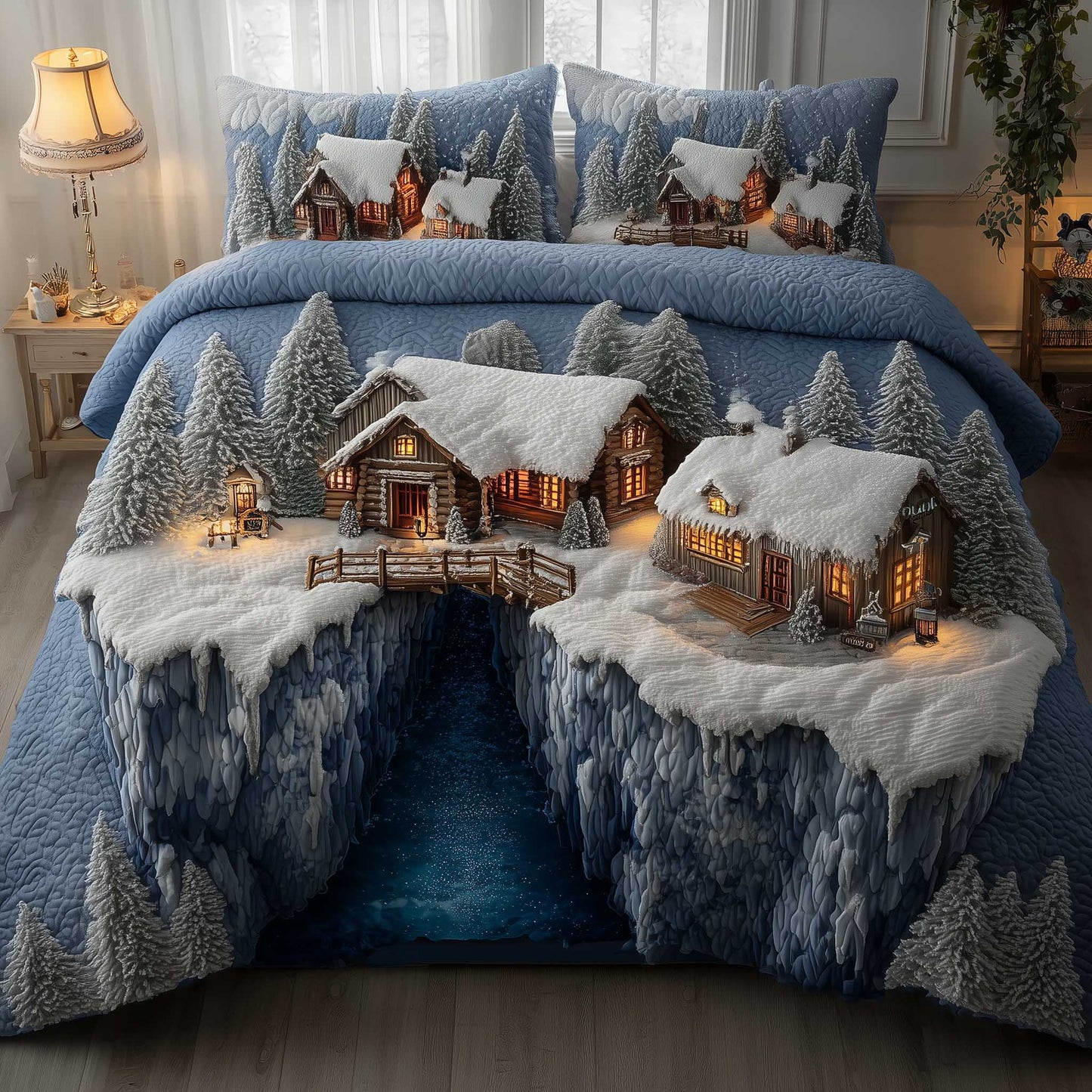 Holiday Townscape Duvet Cover Set GFTOTP13758