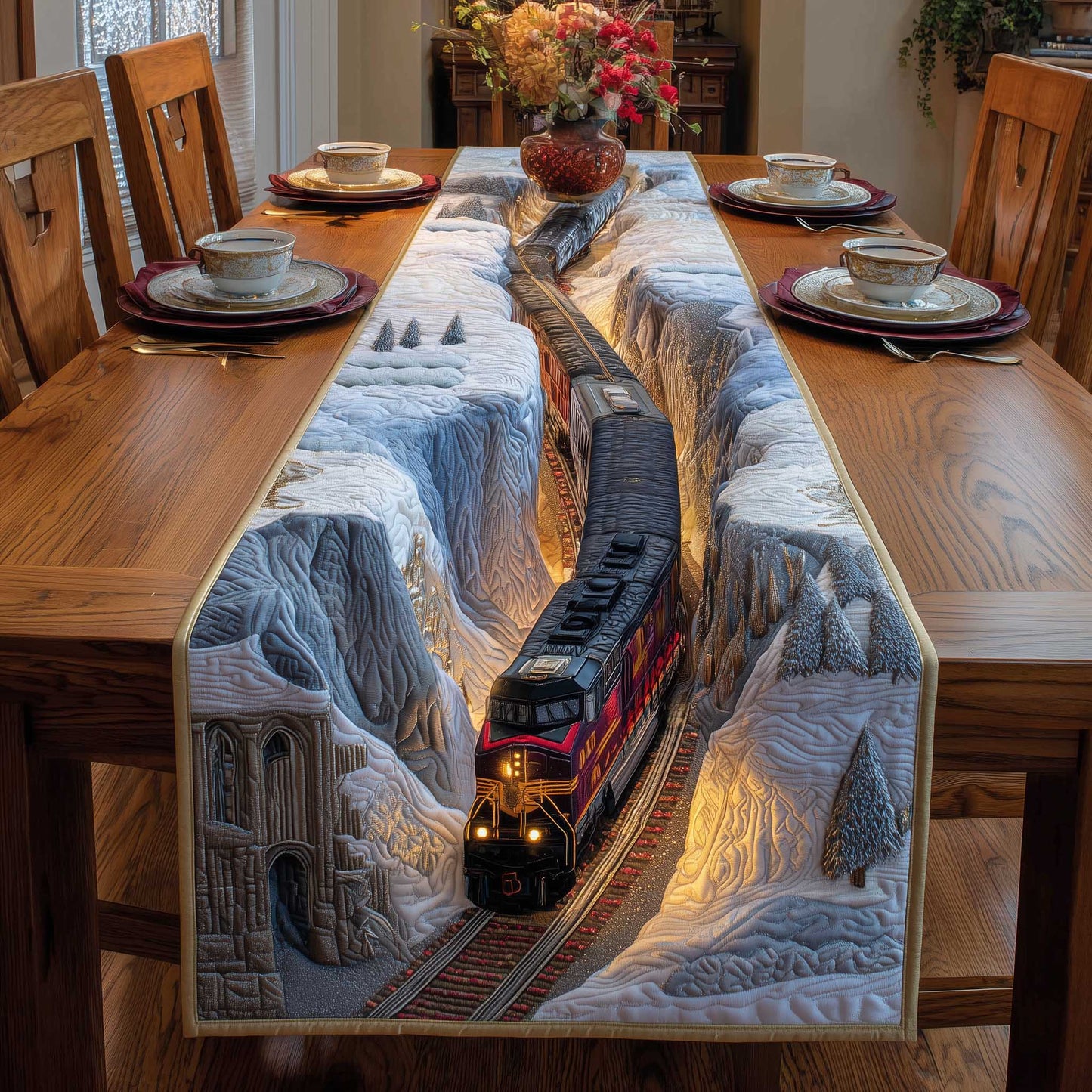 Winter Express Quilted Table Runner GFTOTP13764