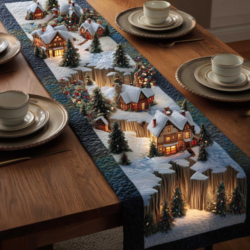 Holiday Townscape Quilted Table Runner GFTOTP13767