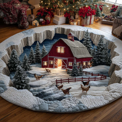 Frosted Homestead Quilted Round Mat GFTOTP13775