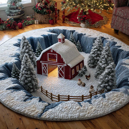 Frosted Homestead Quilted Round Mat GFTOTP13776