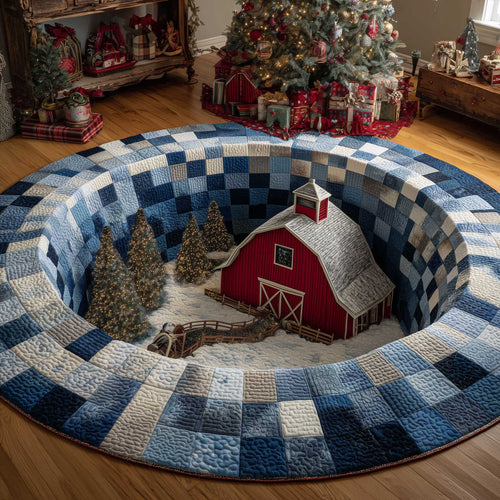 Frosted Homestead Quilted Round Mat GFTOTP13777