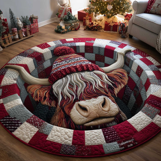 Frosted Homestead Quilted Round Mat GFTOTP13779