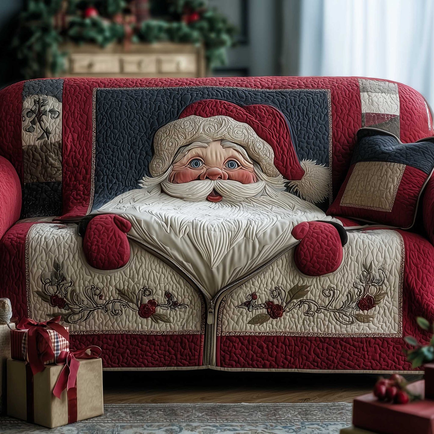 Holiday Glow Quilted Sofa Cover GFTOTP13795