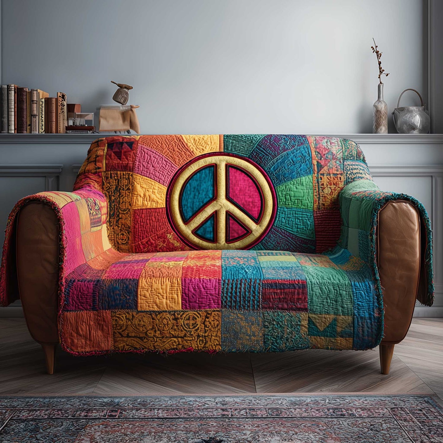 Hippie Harmony Quilted Sofa Cover GFTOTP13826