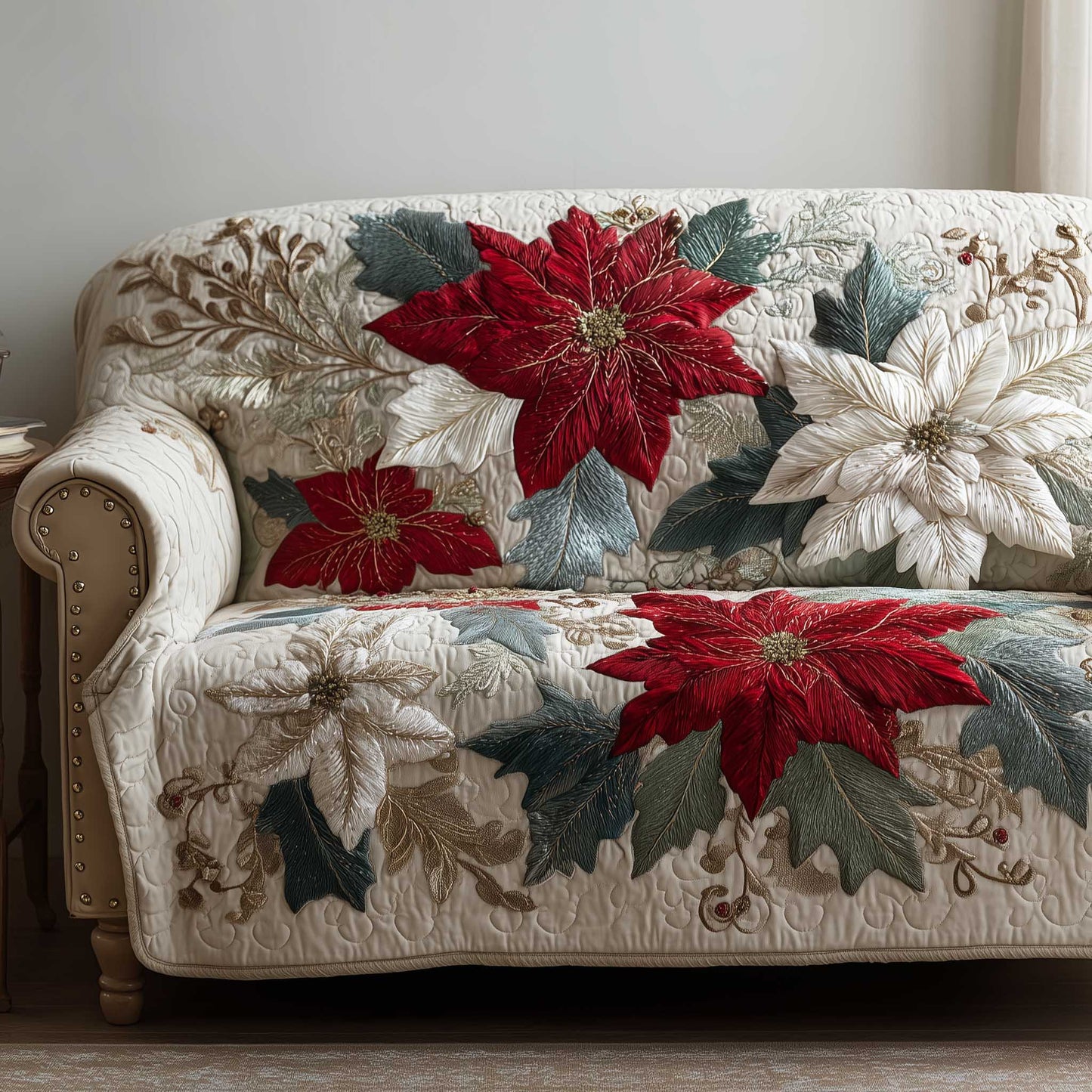 Holiday Glow Quilted Sofa Cover GFTOTP13833