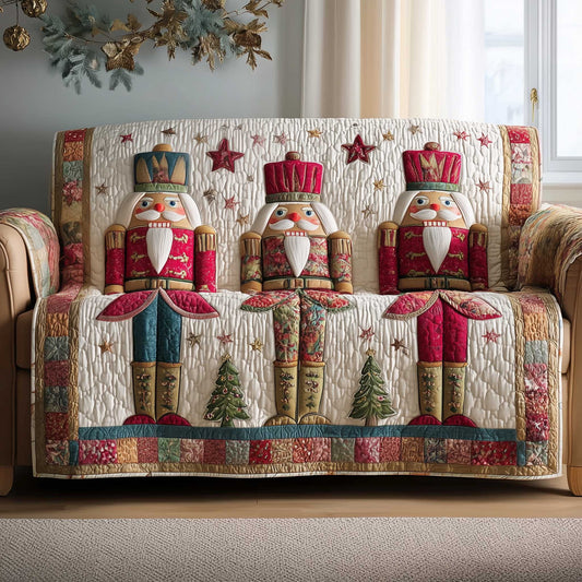 Festive Soldier Quilted Sofa Cover GFTOTP13856