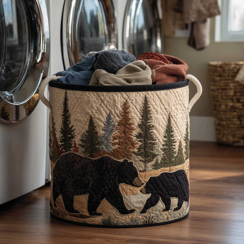 Woodland Charm Quilted Laundry Basket GFTOTP13885