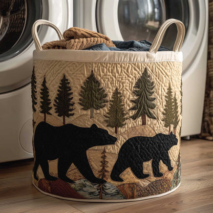 Woodland Charm Quilted Laundry Basket GFTOTP13886