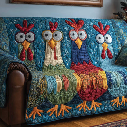 Funky Chicken Quilted Sofa Cover GFTOTP13890
