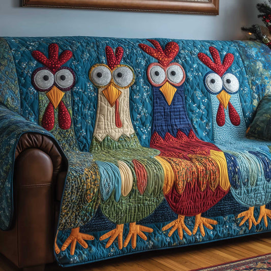 Funky Chicken Quilted Sofa Cover GFTOTP13890