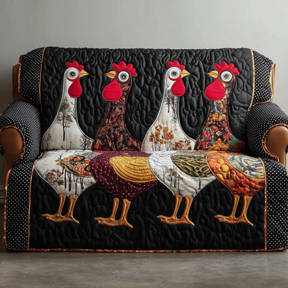 Funky Chicken Quilted Sofa Cover GFTOTP13892