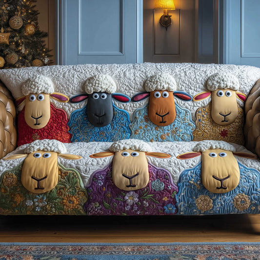 Quirky Pasture Quilted Sofa Cover GFTOTP13896